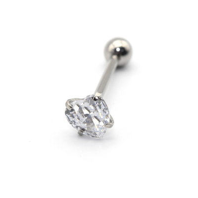 Lengua corazón strass engarzado