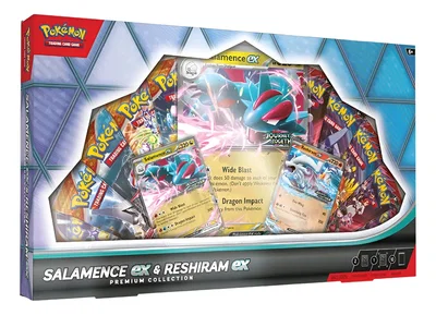 POKEMON TCG PREMIUM COLLECTION SALAMENCE EX RESHIRAM EX INGLES