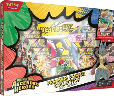 TCG PREMIUM POSTER COLLECTION MEGA LUCARIO MEGA EVOLUTION EX 