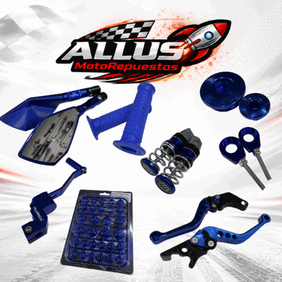 Kit accesorios anonizados azul