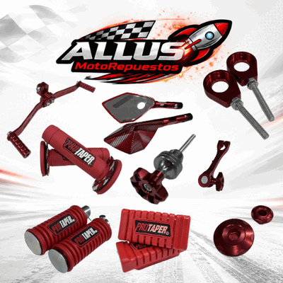Kit accesorios anonizados rojo 