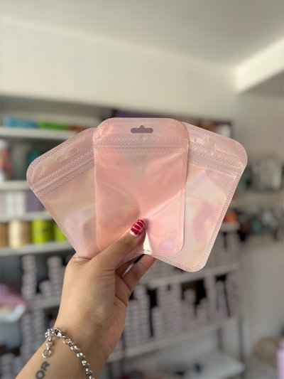 3 BOLSAS DOYPACK 8.5 X 13 CM ROSAS