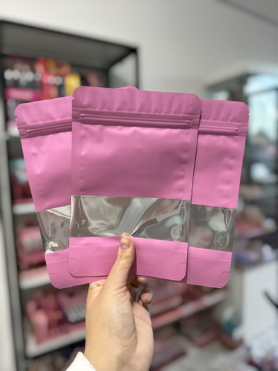3 BOLSAS DOYPACK ROSA 12x18 CM