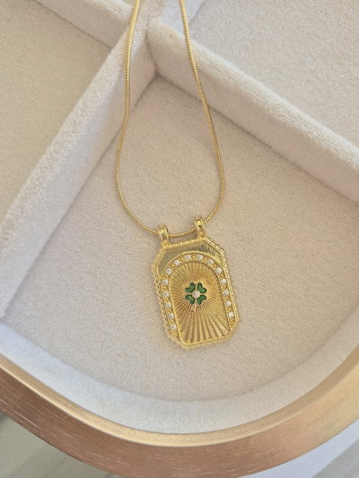 Collar Plaquita Trebol