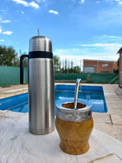 Termo Media Manija + Mate Imperial de algarrobo con Bombilla