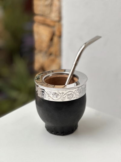 Mate Imperial Con Base Acero Premium Deluxe + Bombilla Acero Inox Pico Loro