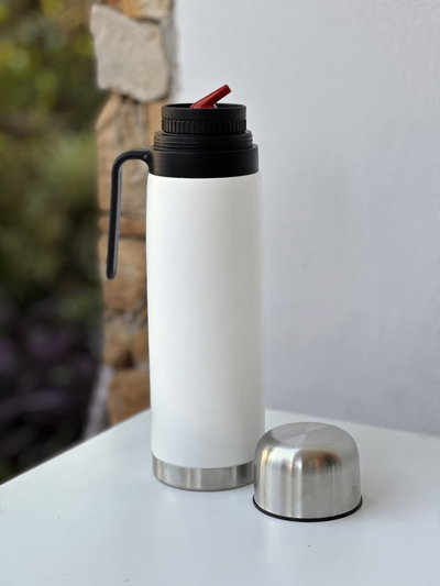 Termo Media Manija 1L Blanco