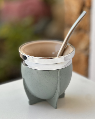 Mate Raices Con Bombilla Celeste
