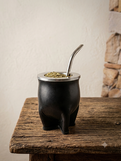 Mate Camionero Acero Liso de Calabaza