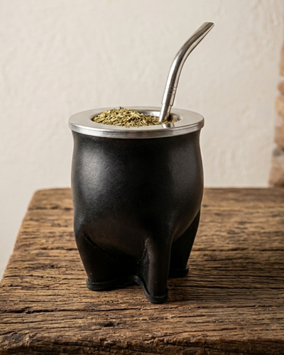Mate Camionero Acero Liso de Calabaza