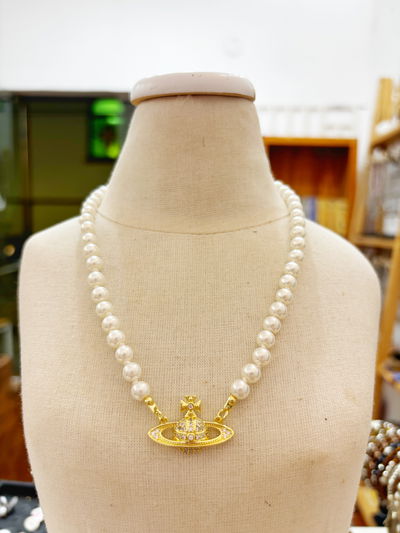 Collar pearl dorado 