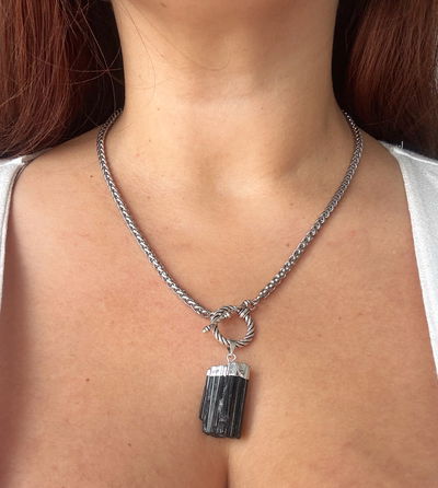 Collar Clara turmalina negra 
