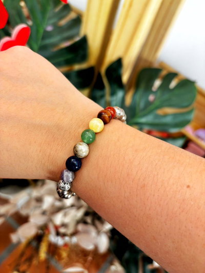 Pulsera metal 7 chakras