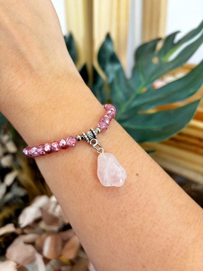 pulsera Vera cuarzo rosa