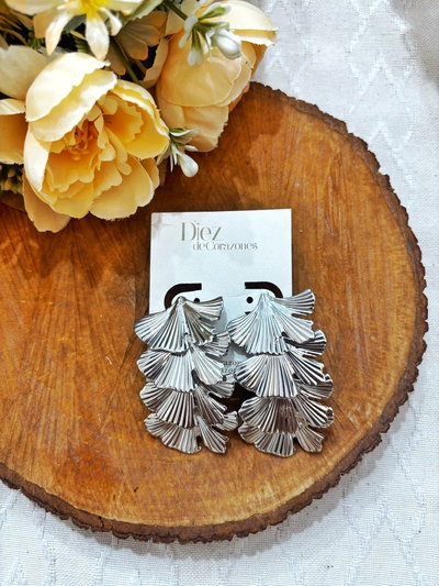 Aro abanico plateado