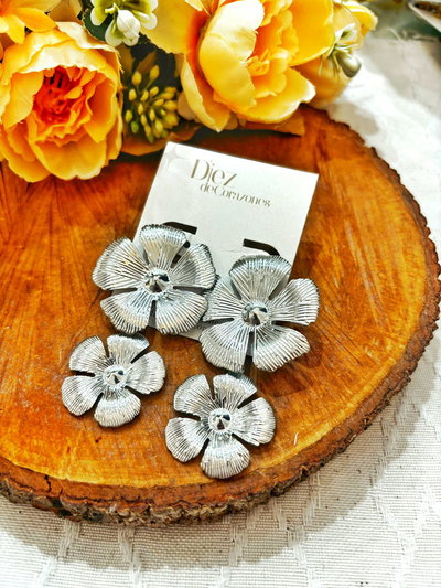 aros primavera plateados