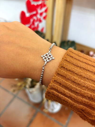 Pulsera nudo de bruja acero