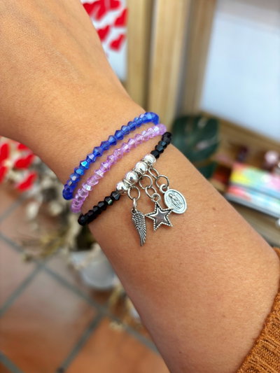 Pulsera elastica Cristal con dijecitos