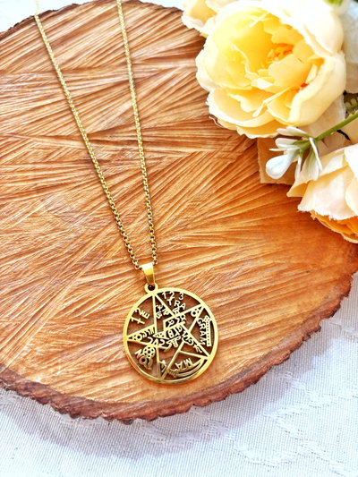 Collar Tetragrammaton dorado 