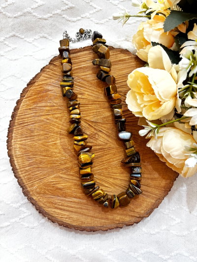 Collar Terra ojo de tigre 