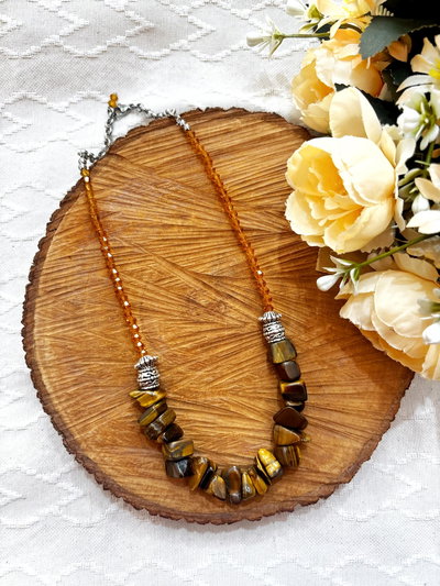 Collar Kira ojo de tigre 