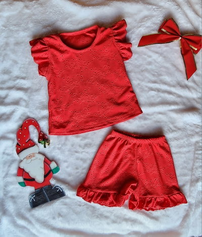 Conjunto Broderi rojo