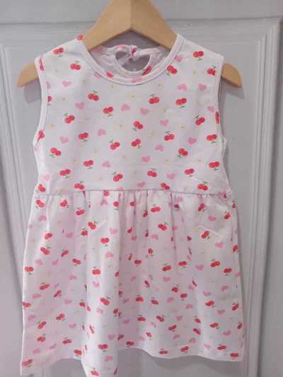 VESTIDO IRENE CEREZAS BLANCO