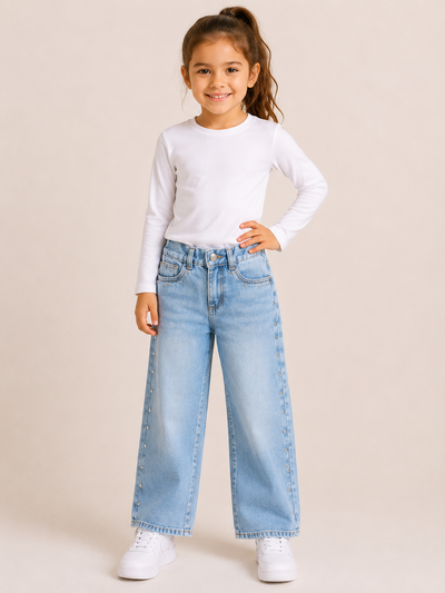 JEANS WIDE LEG TACHAS
