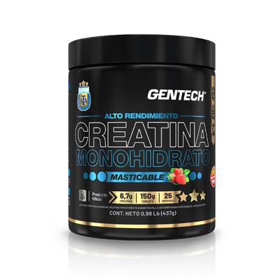 Gentech - Creatina monohidrato masticable! 150 tabs