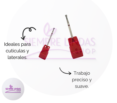 Fresa diamantada roja
