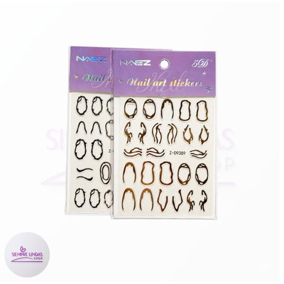 Stickers efecto cromado Naez