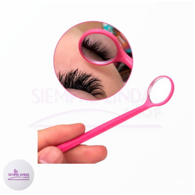 Espejo para pestañas - fucsia.