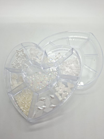 Deco para uñas con organizador corazon