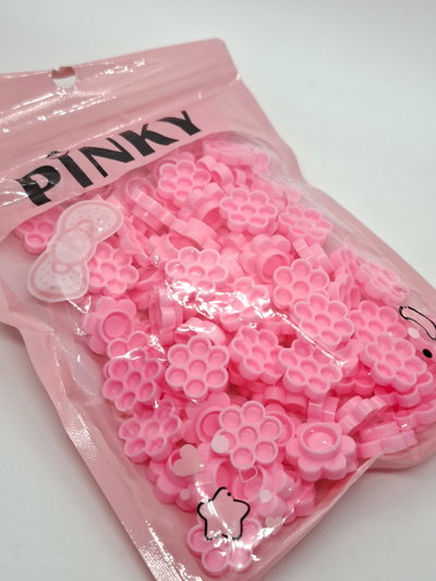 Flor porta pegamento pestañas pack 100u Pinky