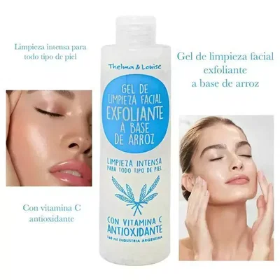 Gel de Limpieza Facial Exfoliante a base de Arroz Thelma & Louise