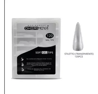 SOFT GEL TIPS STILETTO CHERIMOYA