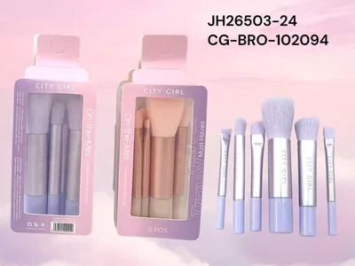 SET  MINI BROCHA X6PCS CITY GIRL