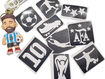 Stencil mundial futbol set x 10u 
