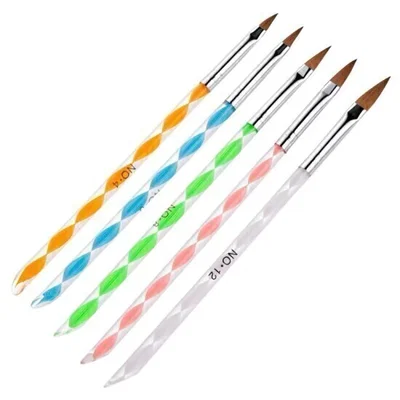 set pincel x5 p/unas esculpidas acrilicos construccion