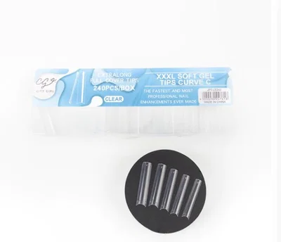 TIPS SOFT GEL XXXL CURVE C, 240 PCS CITY GIRL 