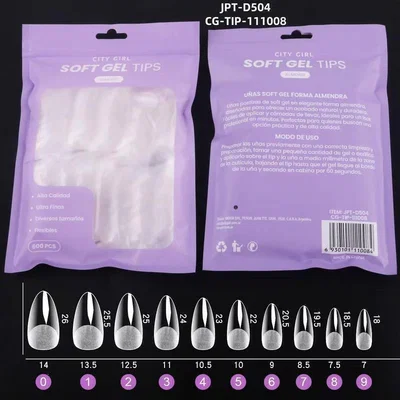 TIPS SOFT GEL ALMOND 600PCS CITY GIRL 