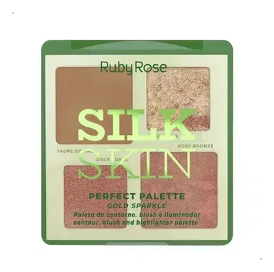 PALETA CONTORNO E ILUMINADOR  SILK SKIN RUBY ROSE 