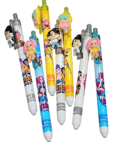 Lapiceras con aplique  Guerrera del K pop 
