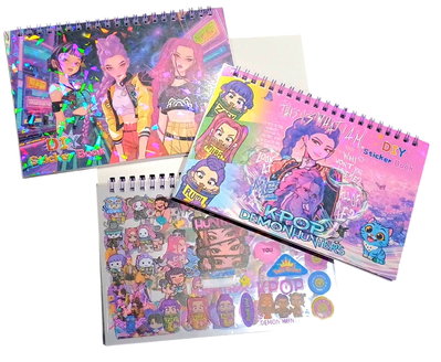 Album de stickers , 10 hojas , 20 x 13cm Guerreras  del k pop