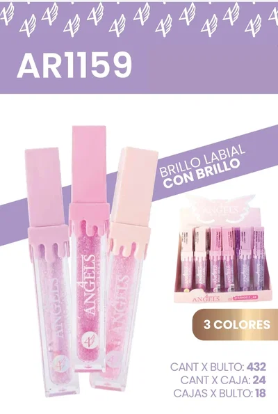 BRILLO LABIAL C/GLITTER 4ANGELS AR1159