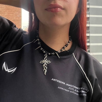 Collar cruz fuego