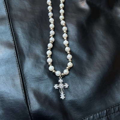 Collar cruz stras