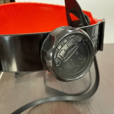 Mascara Protector Facial + Auditivo + Guantes + Anteojos Pro Naranja