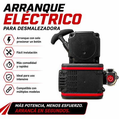 MG-049B / SISTEMA DE ARRANQUE ELECTRICO DESMALEZADORA 43CC/52CC TANQUE DE 4 AGUJEROS