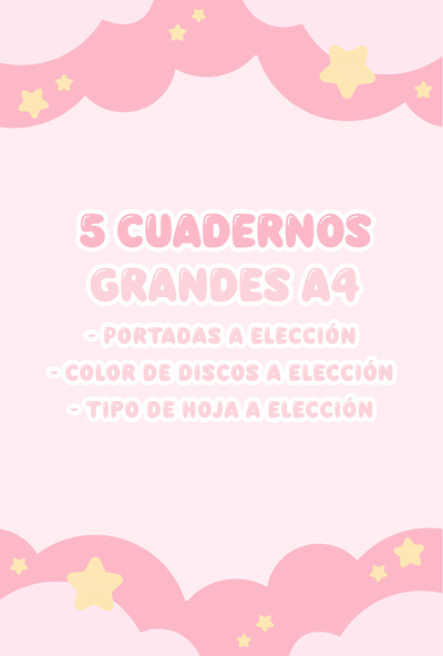 5 cuadernos A4